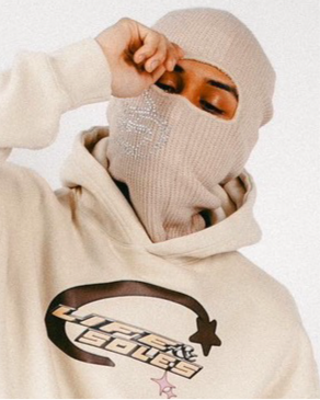 LS Rhinestone Knit Balaclava